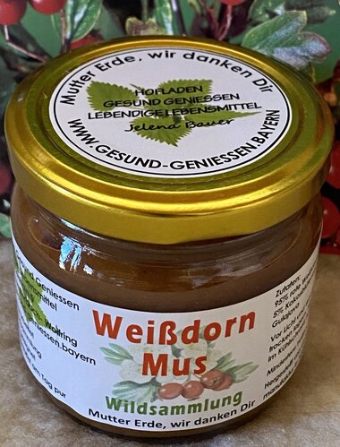 Weißdorn Mus - 215g - Wildsammlung