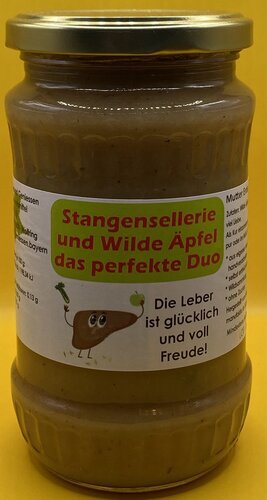 Wilde Äpfel Mus mit Stangenselleriepüree - 350 g - die Leber und die Galle freuen sich