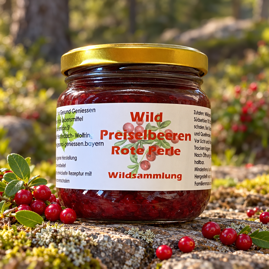 Wald-Preisselbeeren Mus - Rote Perle - 215 g