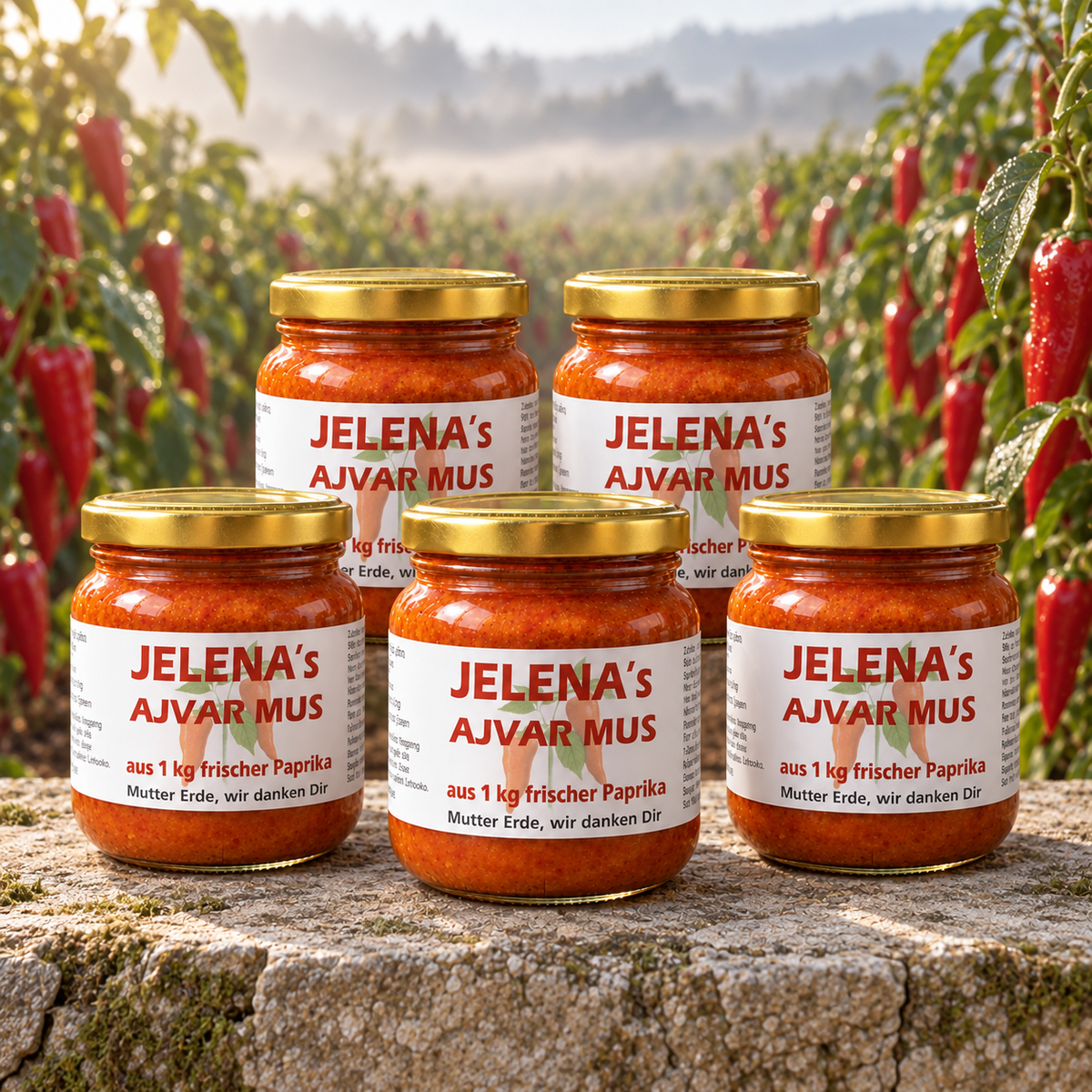 Jelena‘s Ajvar Fein 215 g - Paprika Mus