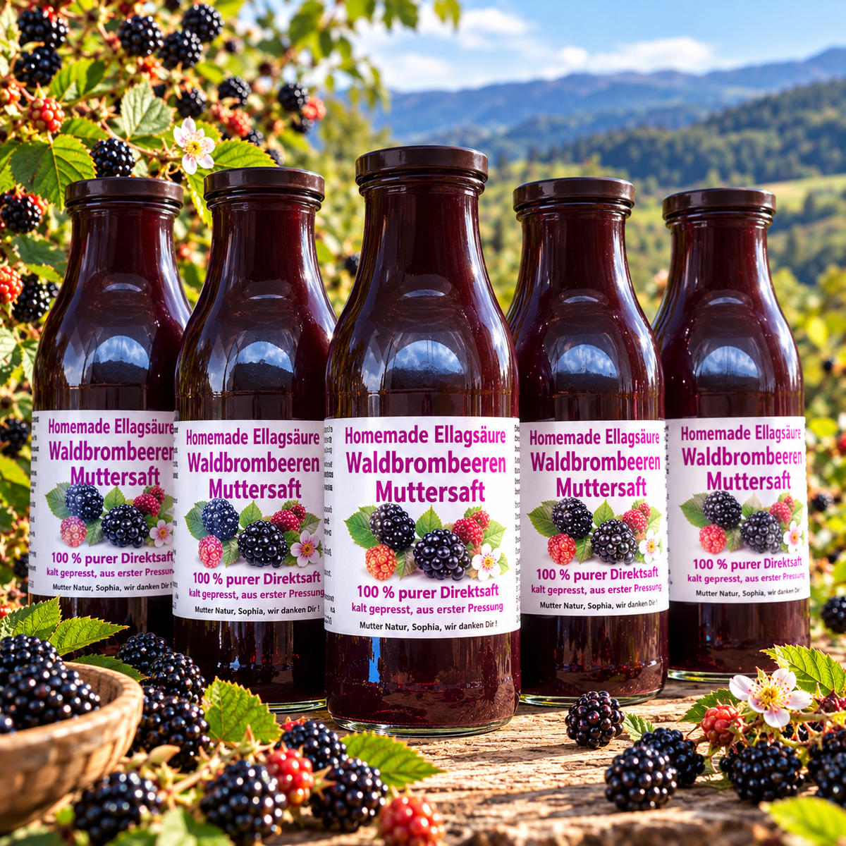 Homemade Ellagsäure - Waldbrombeeren Muttersaft - 500 ml