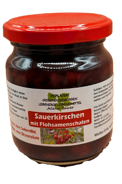 Sauerkirschenmus - 95% Frucht mit Flohsamenschalen - 215 g