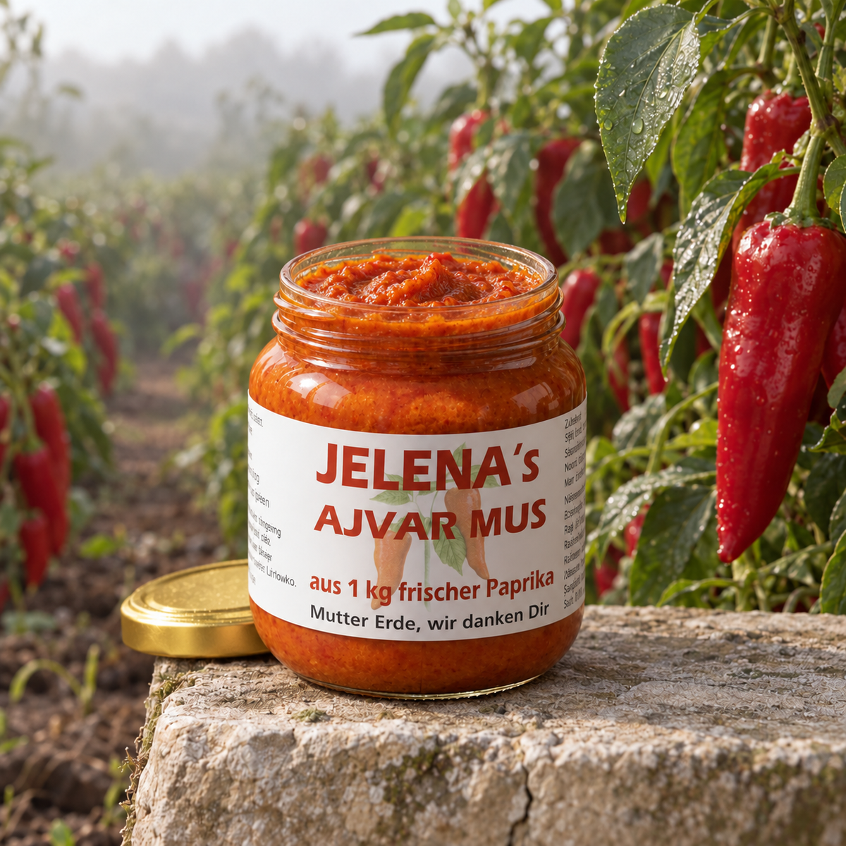 Jelena‘s Ajvar Fein 215 g - Paprika Mus