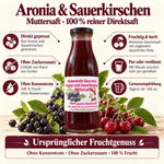 Homemade Quercetin Aronia und Sauerkirschen Muttersaft - 500 ml - Hofladen Gesund Geniessen