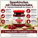 Kurpaket Sauerkirschenmus 5 Gläser - 95% Frucht mit Flohsamenschalen - Hofladen Gesund Geniessen