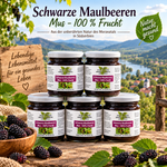 Schwarze Maulbeeren Mus - 100% Frucht - 215 g - Hofladen Gesund Geniessen