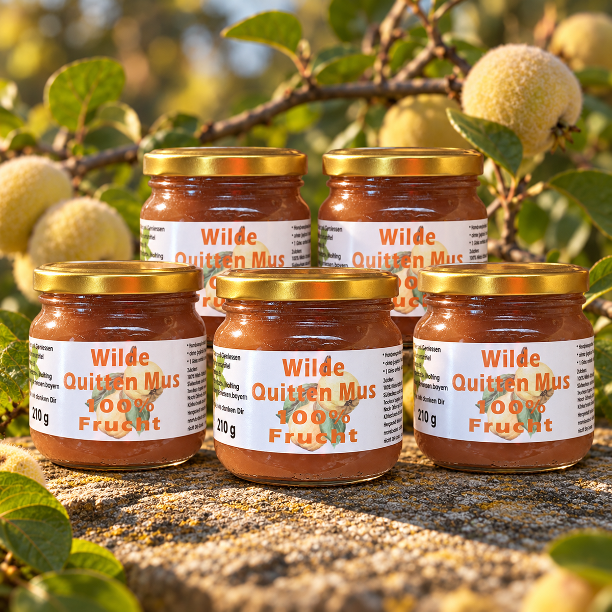 Wilde Quitten Mus 100% Frucht - 210 g - Hofladen Gesund Geniessen